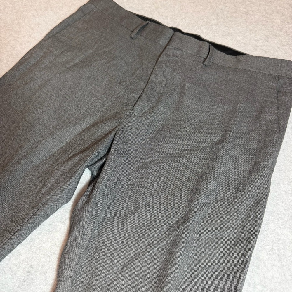 Kenneth Cole Reaction Mens 36x32 Gray Stretch Career Dress Pants Slacks KD00436